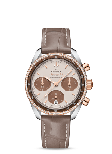 Omega Speedmaster Co-Axial 38 Stainless Steel / Sedna Gold / Diamond / Cappuccino